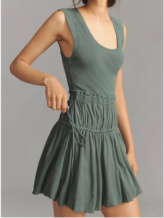 Anthropologie Dresses & Skirts - EUC Anthropologie Daily Practice Mini Bubble Dress Olive Size Medium